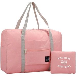 Opvouwbare opbergtas kleding kleren opruimen stofvrij stofvrije tas | Weekendtas Grote Reistas 20L Roze