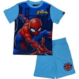 Spiderman pyjama - maat 128 - Spider-Man shortama - blauw