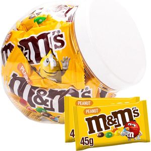 M&M's Peanut - 10 zakjes - M&M's chocolade - chocolade met pinda - chocoladecadeau - 450g