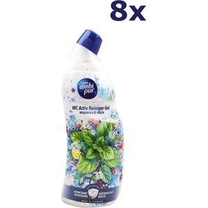 8x Ambi Pur wc reiniger, 750ml Mint & Jasmine