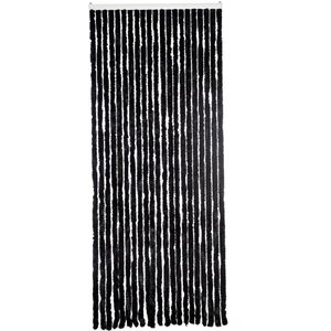 Livn Deurgordijn Chenille antraciet 100x230cm Vliegengordijn kattenstaart - Voor een maximale deuropening van 100 x 231,5 cm