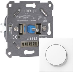 Universele LED Dimmer 2-250W – Geschikt voor alle dimbare lampen – Wit