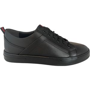 Veterschoenen- Mannen Schoenen- Nette sportieve schoenen 112- Leer- Zwart- Maat 41