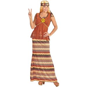 WIDMANN - Lang hippie kostuum voor vrouwen - XXL