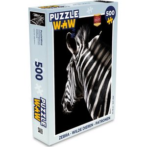 Puzzel Zebra - Wilde dieren - Patronen - Legpuzzel - Puzzel 500 stukjes