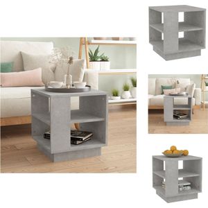 vidaXL Banktafel - Modern - Salontafel - 40x40x43cm - Betongrijs - Tafel