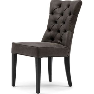 Riviera Maison Eetkamerstoel zonder armleuning - Balmoral Dining chair - Pellini, Rubberhout - Donkerbruin