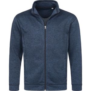 Stedman Fleece vest premium Marineblauw melange gemêleerd voor heren - Outdoorkleding wandelen/kamperen - Vesten/jacks herenkleding XL