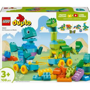 LEGO® DUPLO® Stad 3-in-1 Dinosaurussen op Wielen - 10451