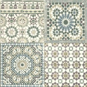 DUTCH-WALLCOVERINGS-Behang-Marokkaanse-tegels-bruin