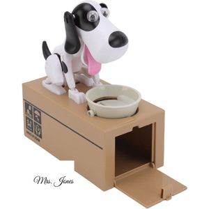 Mrs. Jones Leuke Hond Spaarpot - Geldbesparende Doos - Schattige Spaarpot voor Volwassenen - Eten Munt Hond - Munt Bank Muntensorteerders(#1) .