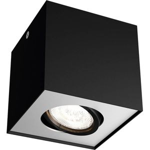 Philips Box opbouwspot - 1-lichts - zwart