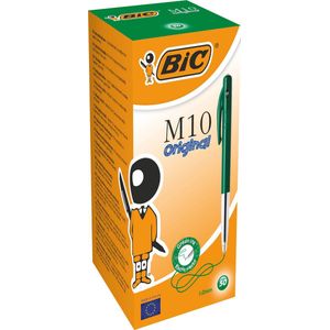 BIC M10 Original - Balpen Clic - Groen Medium - 50 stuks