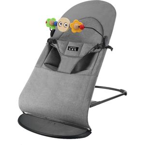 Gran Vida® - Wipstoel - Comfortabel Schommelen voor Uw Kleintje - Veiligheid, Rust & Plezier Gecombineerd - Grijs