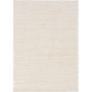 Vercai Rugs Parma Collectie - Hoogpolig Vloerkleed - Shaggy Tapijt voor Woonkamer - Polyester - Ivoor - 160x230 cm
