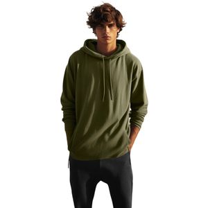 Trendyol Groene Oversized/Wijde Snit Capuchon Fleece Binnenkant/Warme Sweatshirt Tmnaw23Sw00195