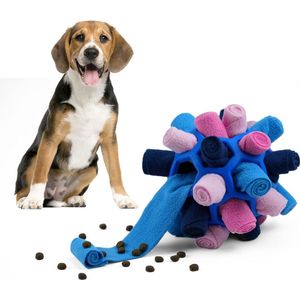 Snuffelbal voor honden, snuffeltapijt, snuffelspeelgoed, interactief hondenspeelgoed, draagbaar huisdier, snuffelbal, speelgoed voor kleine middelgrote honden (koningsblauw)