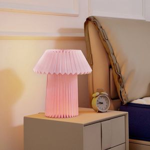 Lindby - Tafellamp - 1licht - Papier - H: 37 cm - E14 - roze