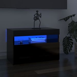 vidaXL Tv-meubel met LED-verlichting 60x35x40 cm hoogglans zwart