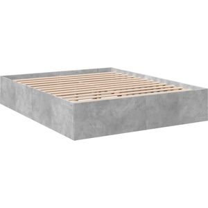 vidaXL-Bedframe-bewerkt-hout-betongrijs-160x200-cm