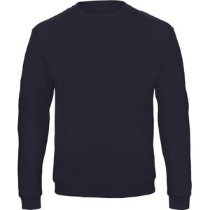Sweatshirt Unisex L B&C Ronde hals Lange mouw Navy 50% Katoen, 50% Polyester