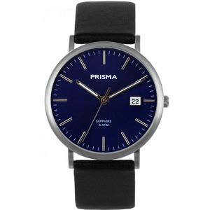 Prisma Heren Horloge P.1666 Blauw Leder