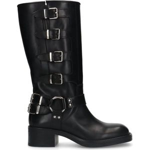 Sacha Leren Bikerboots Zwart