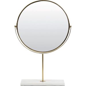 Spiegel op Voet Riesco - Marmer Wit-Goud - 33x12,5x48cm