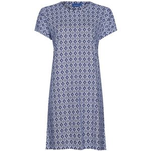 Pastunette katoenen nachthemd grafisch - Blauw - Maat - 42
