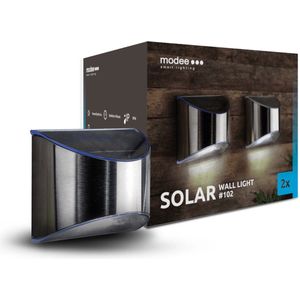 Modee Lighting - LED Wandlamp Solar - IP44 6lm 6000K daglicht wit - Duo-pack