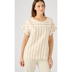 Damart - Top mix van linnen - Dames - Beige - 38