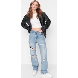 Trendyol Vrouwen Lage taille Breed been Jeans