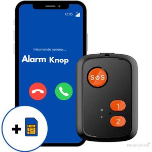 PersonalClick 4G Alarm Ketting PC20 – Waterdicht - Live GPS - SOS Knop - Alarmknop Ouderen – Personenalarmering - Alarm met Belfunctie – Senioren alarm – alarmknop voor ouderen - SOS ketting - Noodhulpknop