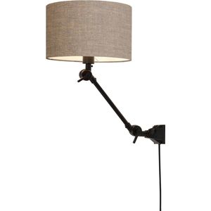 it's about RoMi Wandlamp Amsterdam - Taupe/Zwart - 65x32x45cm - Binnen Bohemian,Scandinavisch