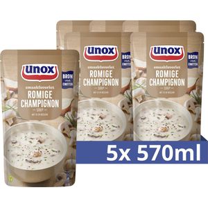 Unox Soep Champignon - 5 x 570 ml - voordeelverpakking