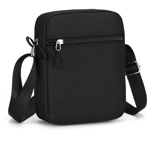 Oxford schoudertas Duurzame mini zwarte mobiele telefoon tas Heuptas Heren Eenvoudige en casual crossbody tas