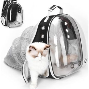 Draagtas voor Huisdieren - Transportrugzak met Ventilatie - Comfortabele Rugzak voor Katten en Honden - Handige Pet Carrier Tas met Mesh Vensters - Ideaal voor Reizen en Wandelen