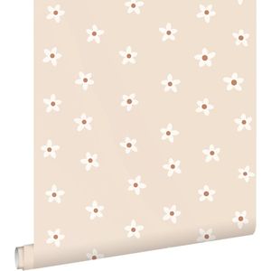 ESTAhome behang madeliefjes beige - 0.53 x 10.05 m - 131112