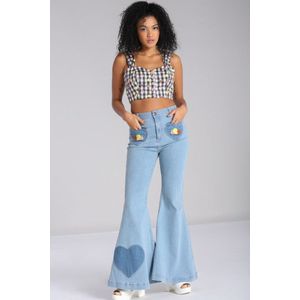 Hell Bunny - Molly Flared jeans - L - Blauw