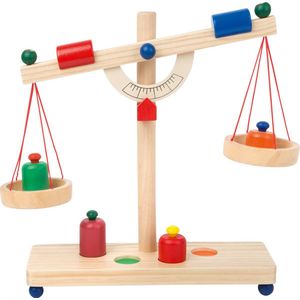 Weegschaal met gewichtjes - Houten speelgoed vanaf 3 jaar