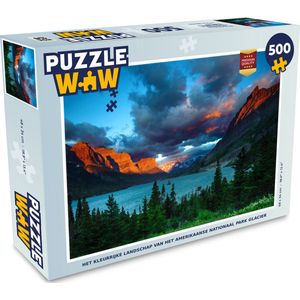 Puzzel Het kleurrijke landschap van het Amerikaanse Nationaal park Glacier - Legpuzzel - Puzzel 500 stukjes