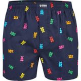 Happy Shorts Wijde Boxershort Heren Gummy Bears Blauw - Losse boxershort - Maat L