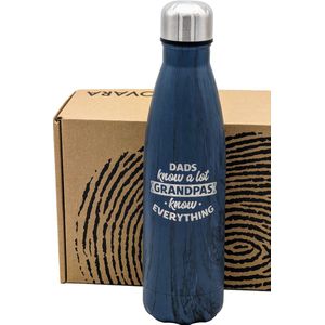 Personaliseerbaar - Cadovara 500ml Thermosfles met Lasergravure - Levertijd 3-4 dagen - Midnight Wave