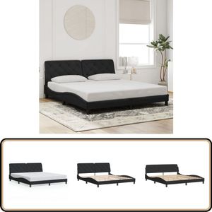 vidaXL Bedframe zonder matras 180x200 cm fluweel zwart