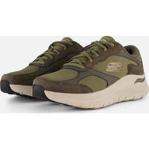 Skechers Arch Fit 2.0 Sneakers groen Suede - Maat 48.5