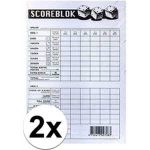 2x Scoreblok Yahtzee