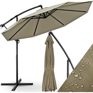 Sens Design Zweefparasol met voet - 300 x 300cm - bruin