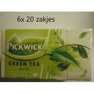 Pickwick - Groene thee pure -puur- multipak 6x 20 zakjes