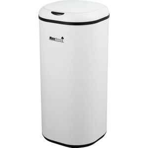 MaxxHome Prullenbak met Sensor - 30L - Soft Close Deksel - RVS - Design Afvalemmer - Afvalemmers - Prullenbakken - Hygiënisch - Vingerafdruk bestendig - Vuilnisbak met Elektrische Deksel - Sensor prullenbak - 30 liter Vuilbak - 29 x 29 x 61,5