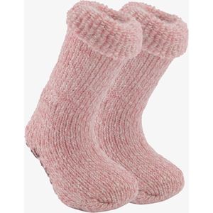 1 paar kinder antislip sokken roze - Maat 31/34